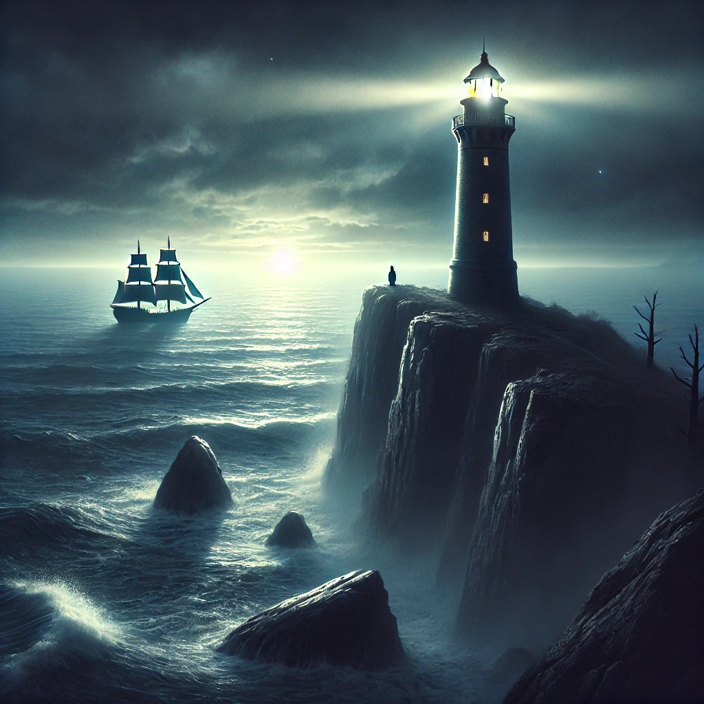 The Lighthouse and the Drifting Ship